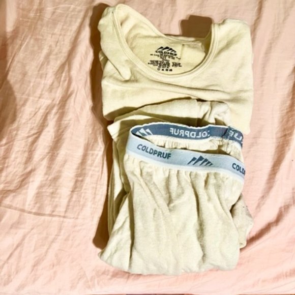 Coldpruf Cream Colored Thermal Set Fits Size XXS-S - Picture 2 of 2